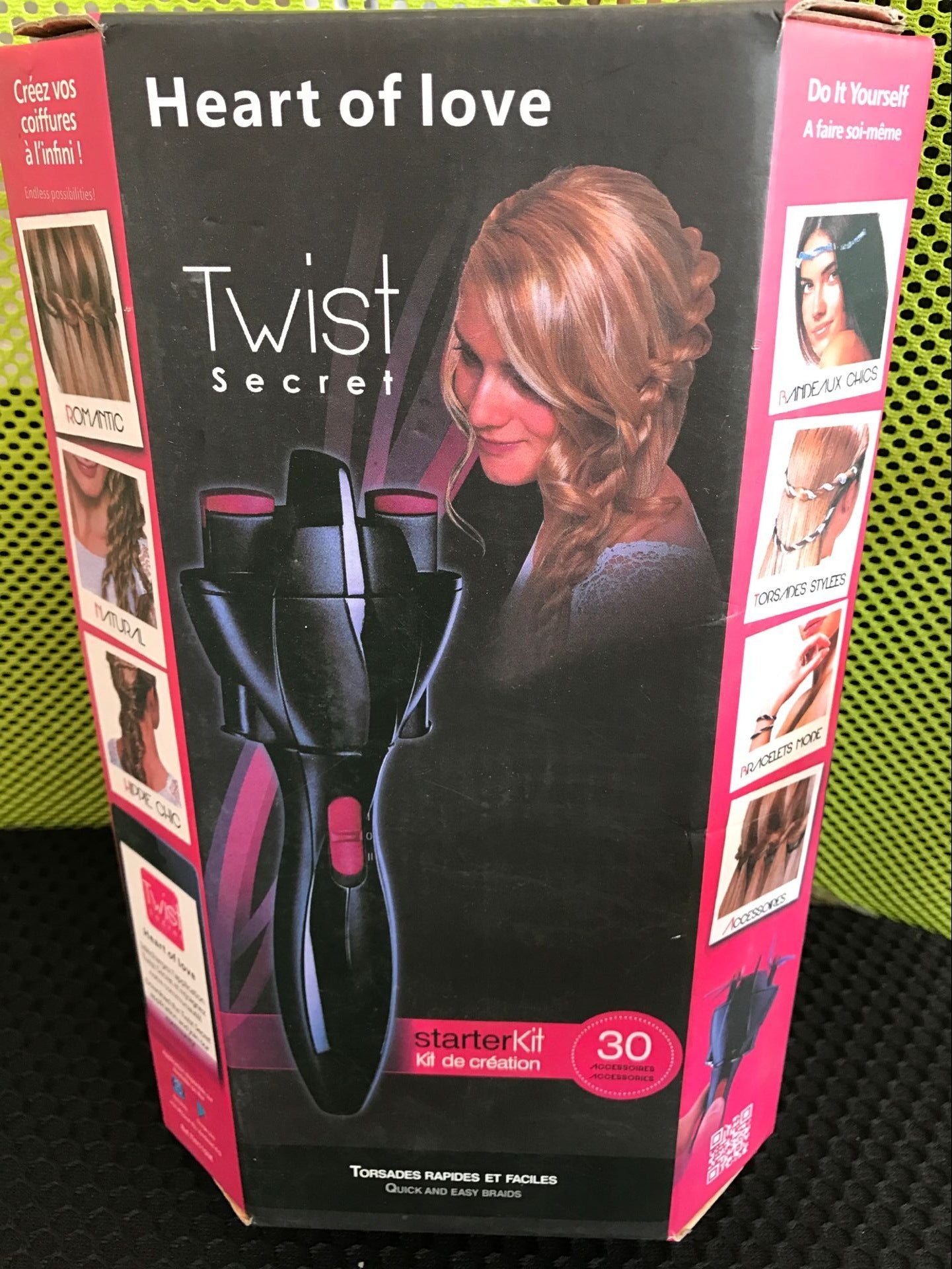 Trenzadora de cabello automática, máquina trenzadora eléctrica USB, herramienta de peinado con rodillo mágico para hacer moños