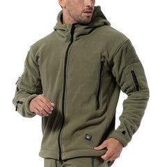 Jaqueta tática de lã térmica militar masculina de inverno