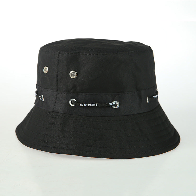 Foldable outdoor leisure solid color fisherman hat