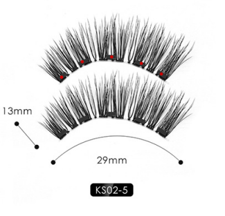 Delineador de ojos líquido magnético natural de larga duración, pestañas postizas magnéticas y juego de pinzas, juego de maquillaje