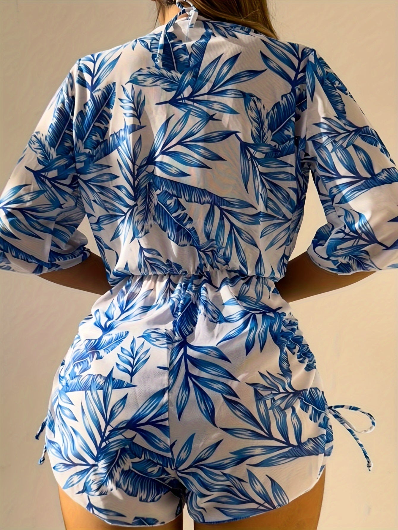 Women's Leaf Print Bikini Set