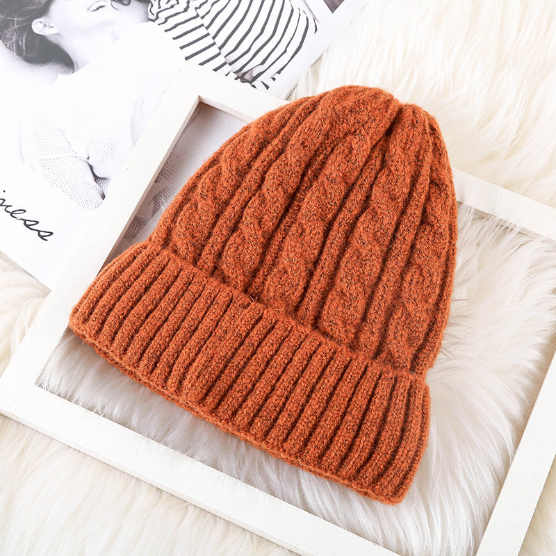 Gorro de lã feminino de inverno Mohair