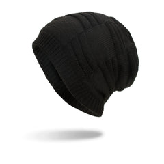 Gorro de punto de tres rayas de vellón