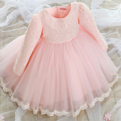 Vestido de princesa de encaje para niñas, vestido de verano