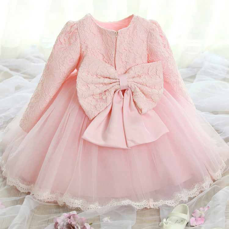 Vestido de princesa de encaje para niñas, vestido de verano