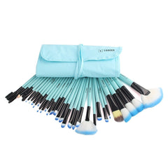 Pincel de maquiagem profissional 32 peças, base, sombras, pó, azul, pincéis de maquiagem, ferramentas, bolsa de cosméticos, pincel de maquiagem