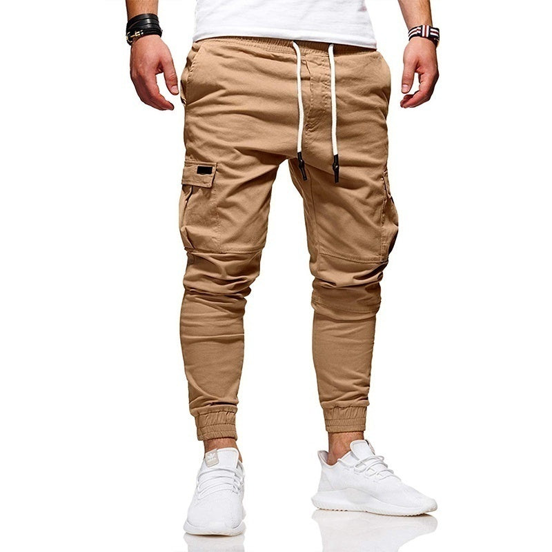 Pantalones casuales de algodón fino de otoño para hombre 