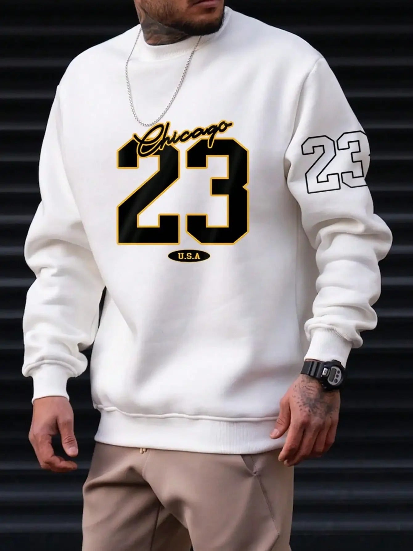 Art Letter Design Man Clothes Set Style Fleece Sweats