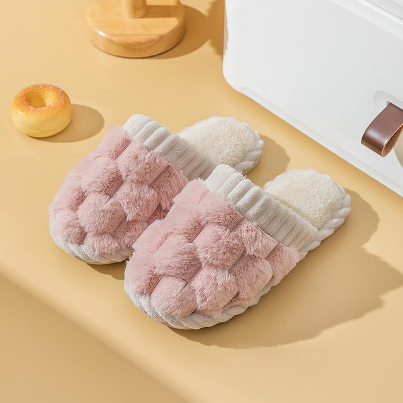 Pantufas de Algodão Femininas Inverno Casa