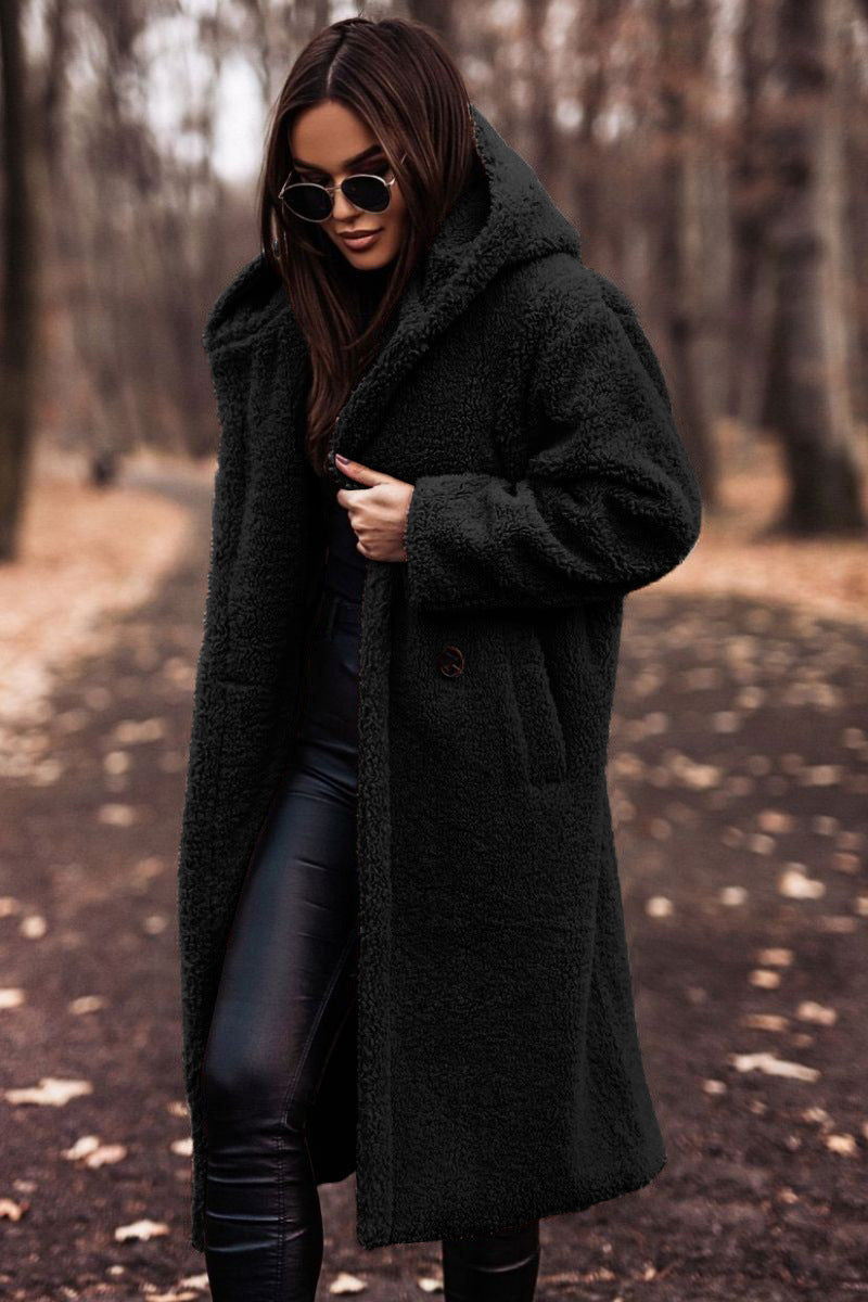 Elegant Plush Teddy Coat – Autumn & Winter