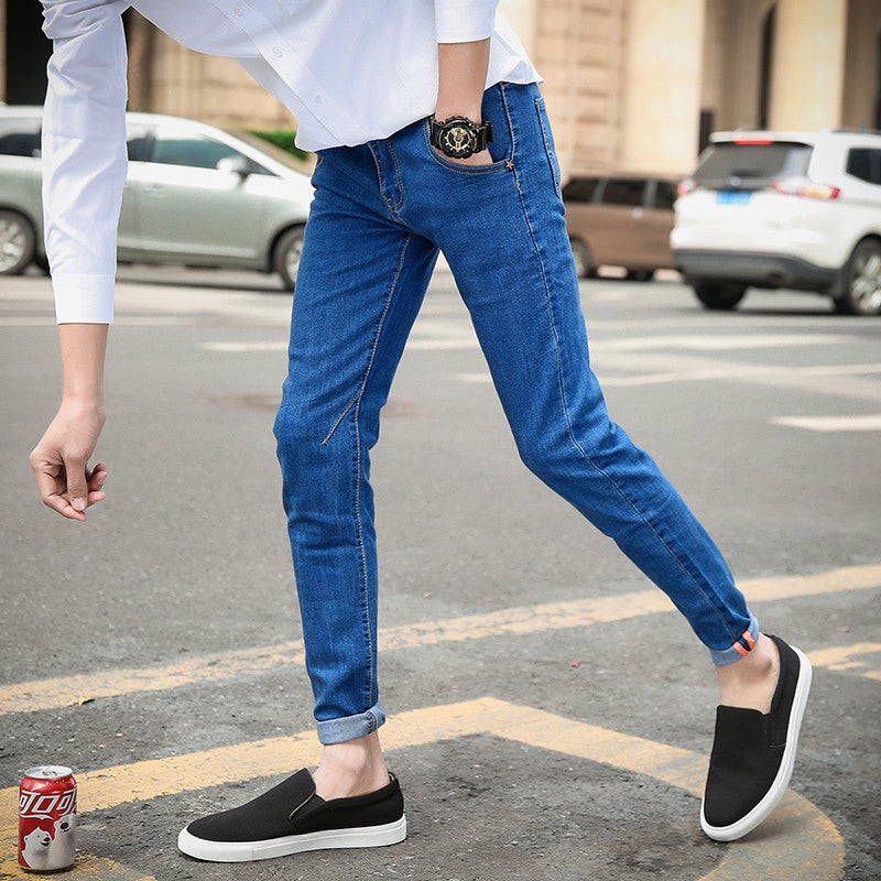 Calça jeans masculina cropped