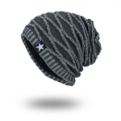 Gorro de malha masculino cinco estrelas