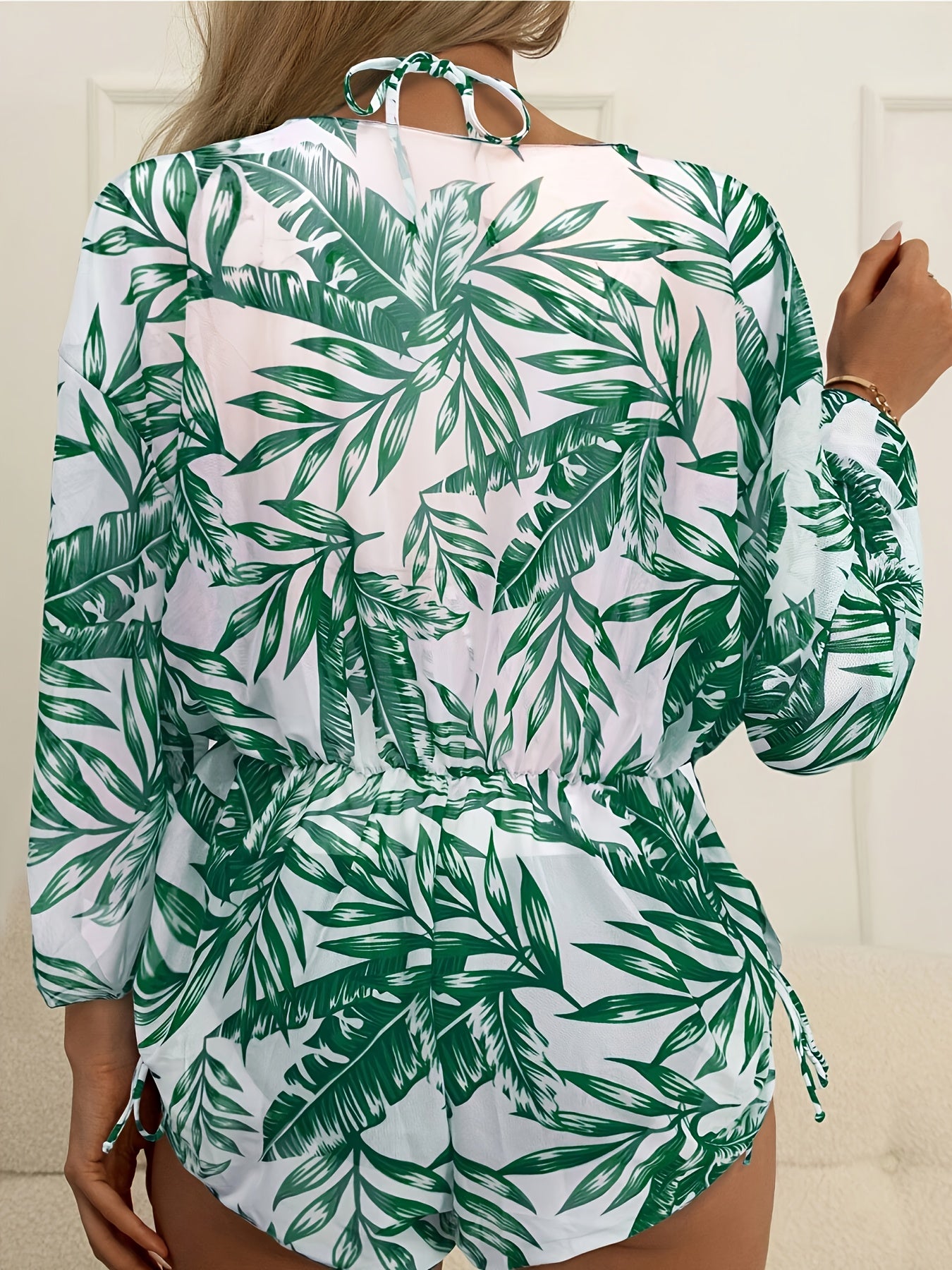 Women's Leaf Print Bikini Set