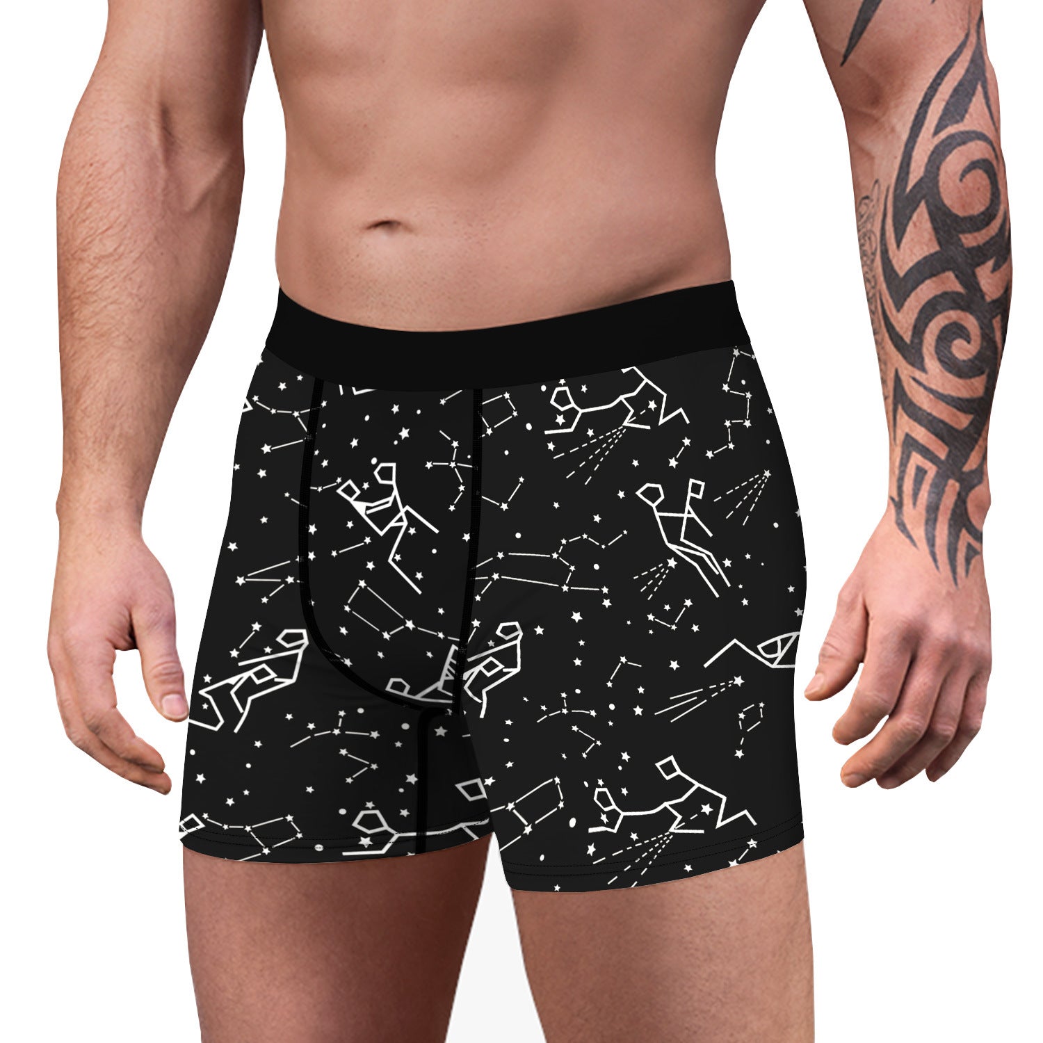 Ropa interior masculina con estampado digital de estrellas