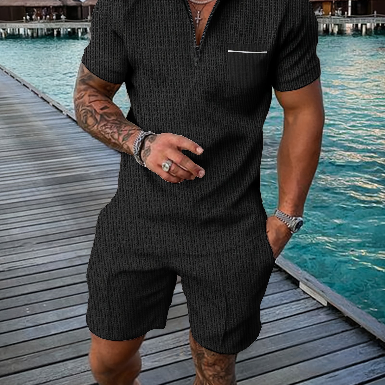 Clean, cool, and casual – the perfect summer set for effortless style day and night.