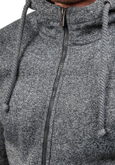 Cardigan de lã para exercícios, suéter com gola redonda