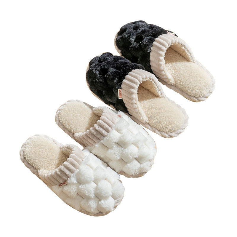 Pantufas de Algodão Femininas Inverno Casa