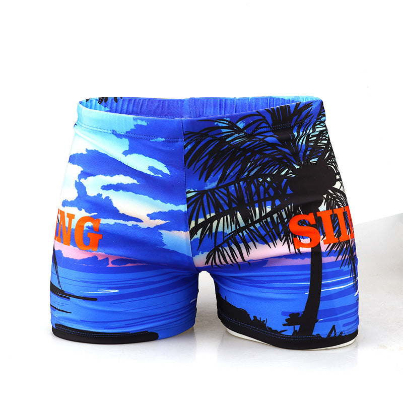 Calção de banho masculino boxer plus size