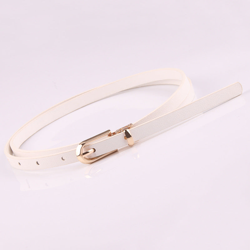 Sweater Thin Belt Ladies All-match Pin Buckle PU Small Belt