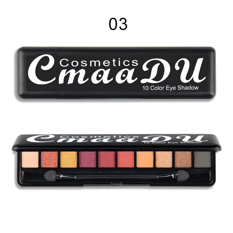 Paleta de sombras peroladas matte criativa de 10 cores