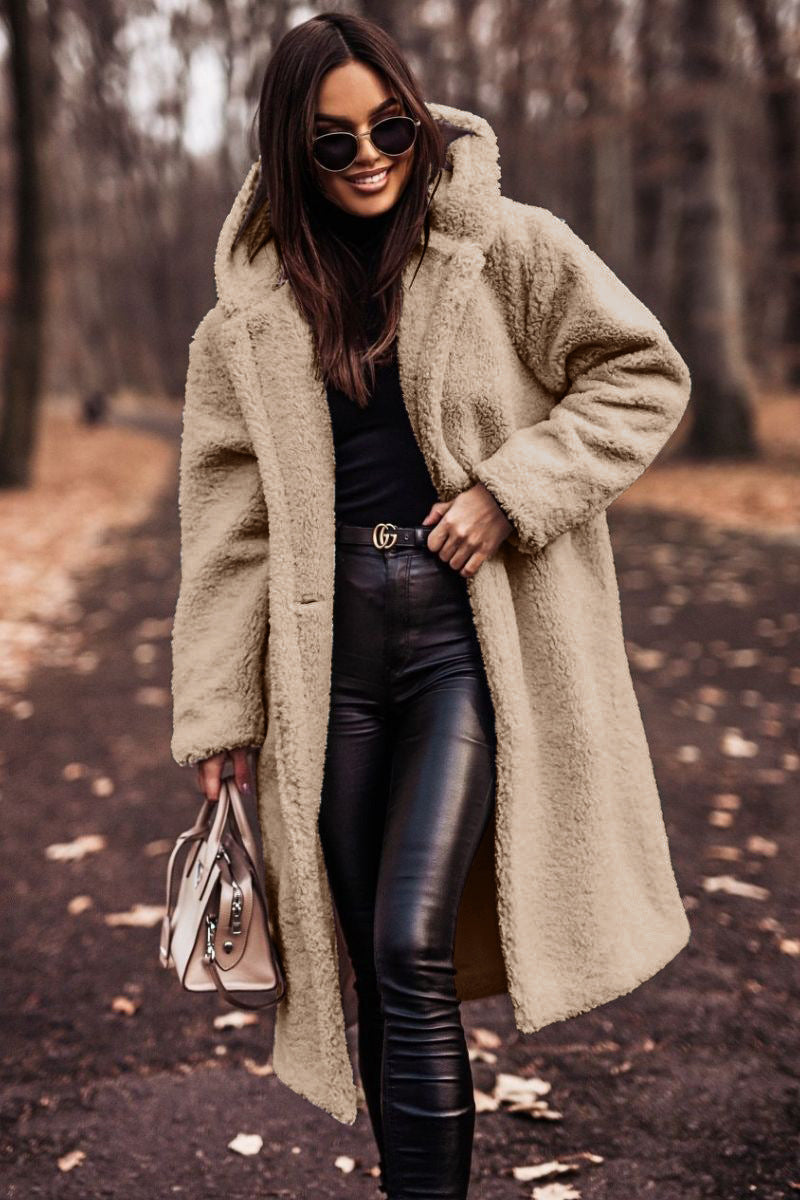 Elegant Plush Teddy Coat – Autumn & Winter