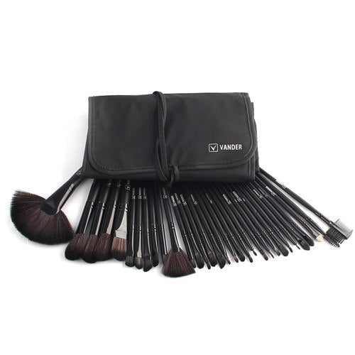 Pincel de maquiagem profissional 32 peças, base, sombras, pó, azul, pincéis de maquiagem, ferramentas, bolsa de cosméticos, pincel de maquiagem