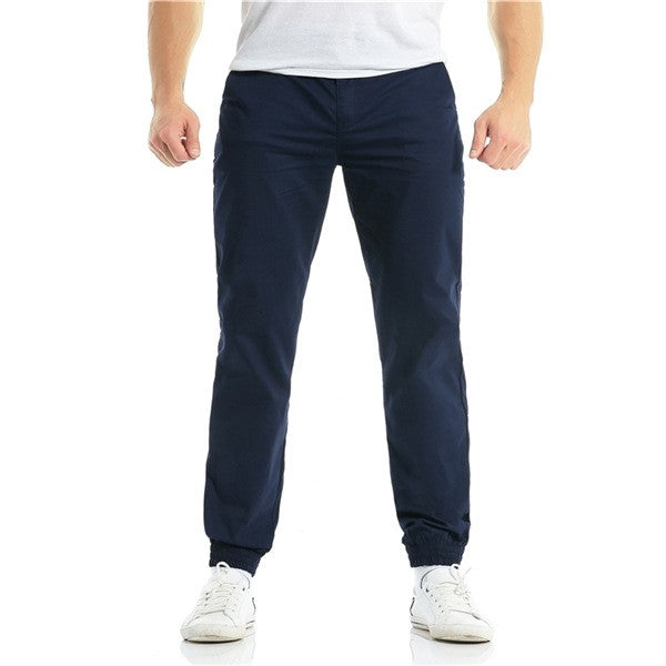 Pantalones casuales de algodón de color sólido para hombre Pantalones Harlan