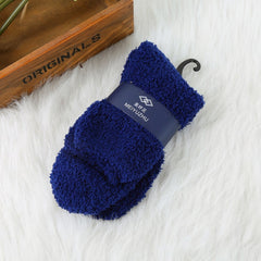 Men's Solid Color Thick Warm Coral Fleece Socks