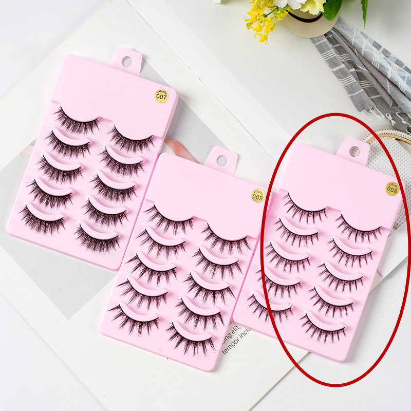 5 pares de pestañas postizas de manga, recién llegadas, estilo anime, cosplay, naturales, tenues, maquillaje coreano, pestañas postizas artificiales