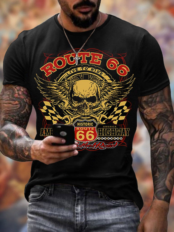 Camiseta deportiva de manga corta para hombre, informal, de verano, con cuello redondo y estampado digital 3D personalizado