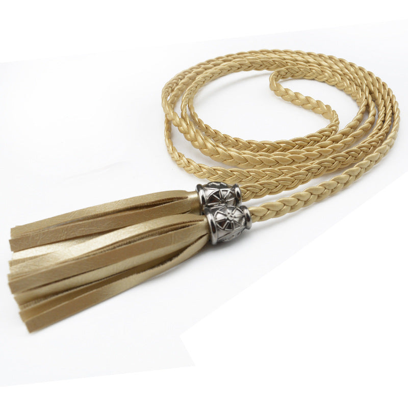 Women's Woven Belt Tassel Decorative Waist Chain