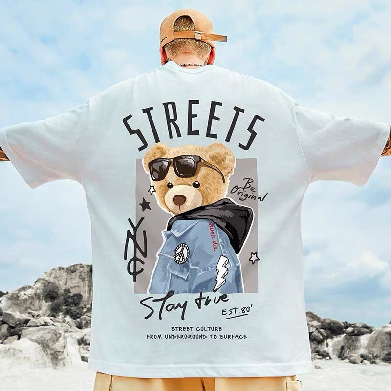 Camiseta de manga corta de hip-hop callejero para hombre de verano