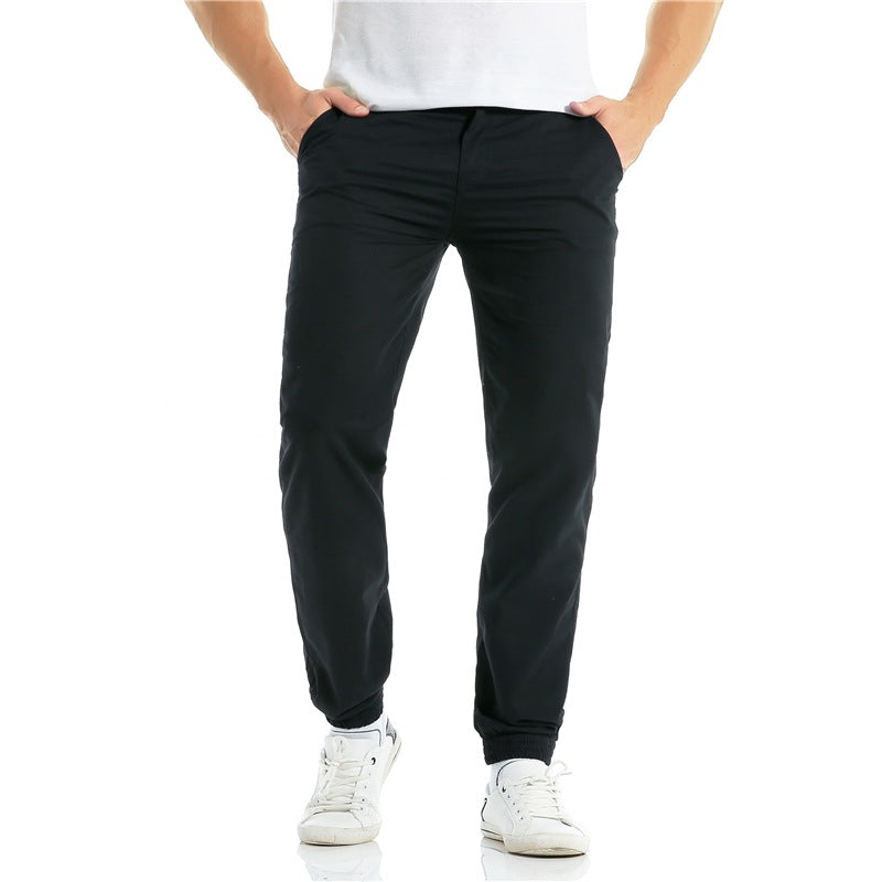 Pantalones casuales de algodón de color sólido para hombre Pantalones Harlan