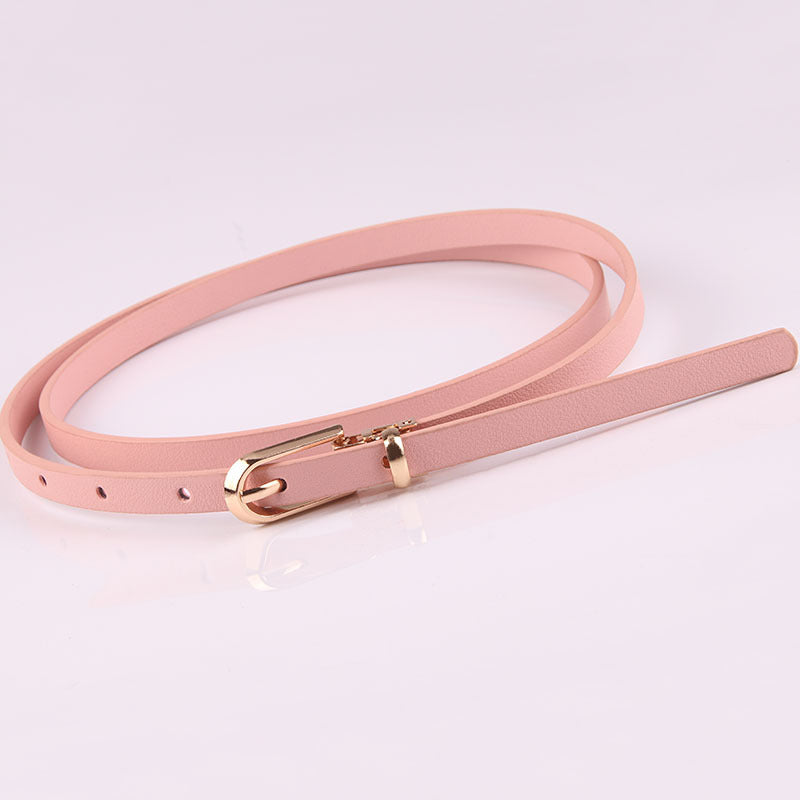 Sweater Thin Belt Ladies All-match Pin Buckle PU Small Belt