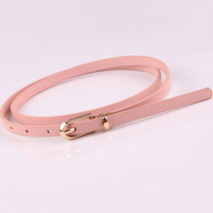 Sweater Thin Belt Ladies All-match Pin Buckle PU Small Belt