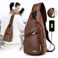 The new male USB charging anti-theft chest bag