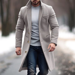 Men’s Lapel Trench Coat – Winter