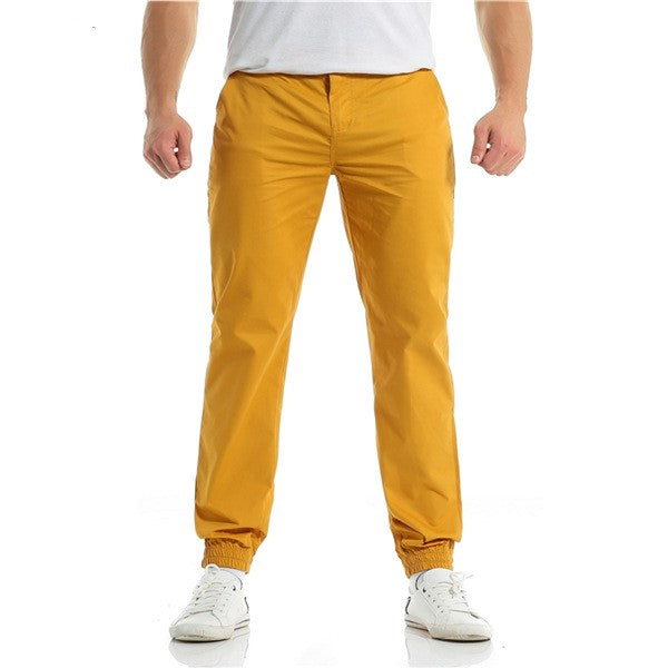 Pantalones casuales de algodón de color sólido para hombre Pantalones Harlan