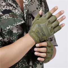 Guantes de medio dedo para entrenamiento de combate al aire libre antideslizantes SEAL Free Soldier