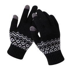 Couple knitted gloves touch screen gloves