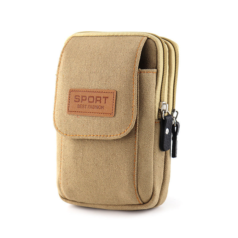 Multifunctional canvas phone bag hanging bag