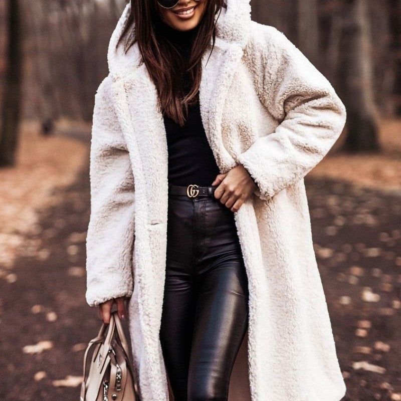 Elegant Plush Teddy Coat – Autumn & Winter