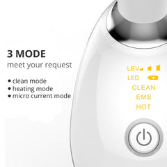 Masajeador térmico EMS para reafirmar y tensar el cuello, dispositivo eléctrico de belleza facial con fotones LED y microcorriente para eliminar arrugas para mujer