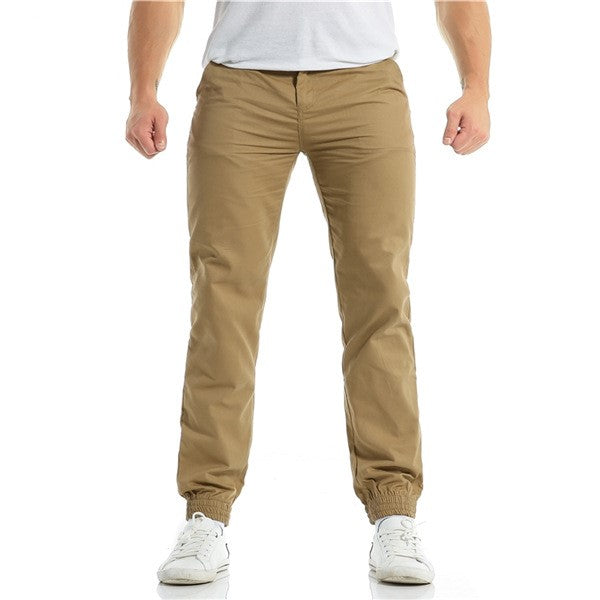 Pantalones casuales de algodón de color sólido para hombre Pantalones Harlan