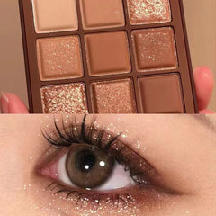 Chocolate Jiugongge Grid Earth Color Pure Nude Maquiagem Sombra para os olhos Prato