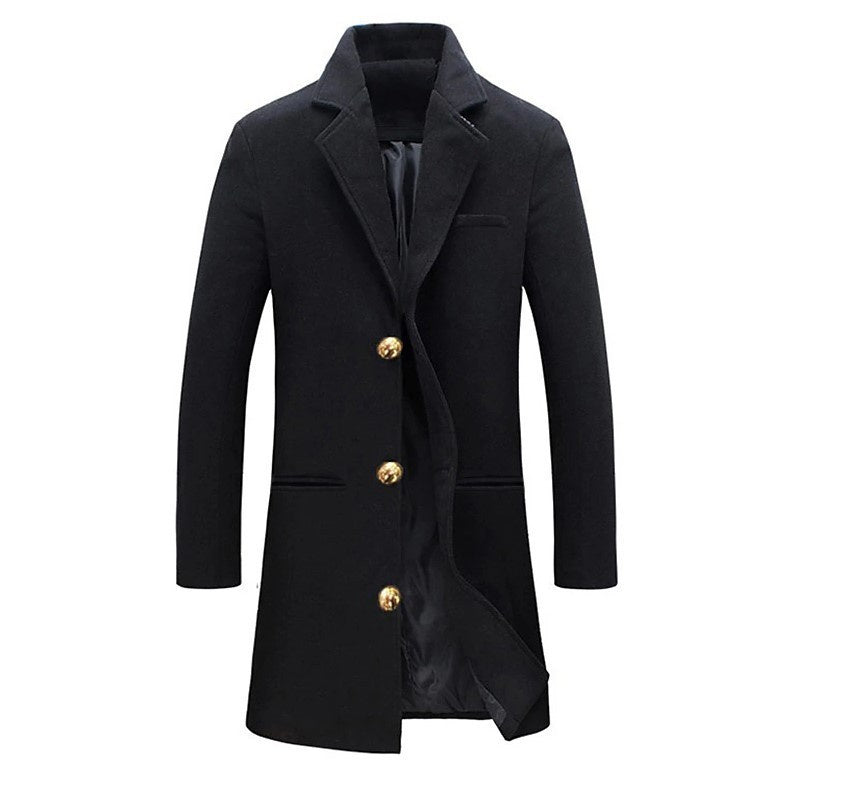 Men’s Lapel Trench Coat – Winter