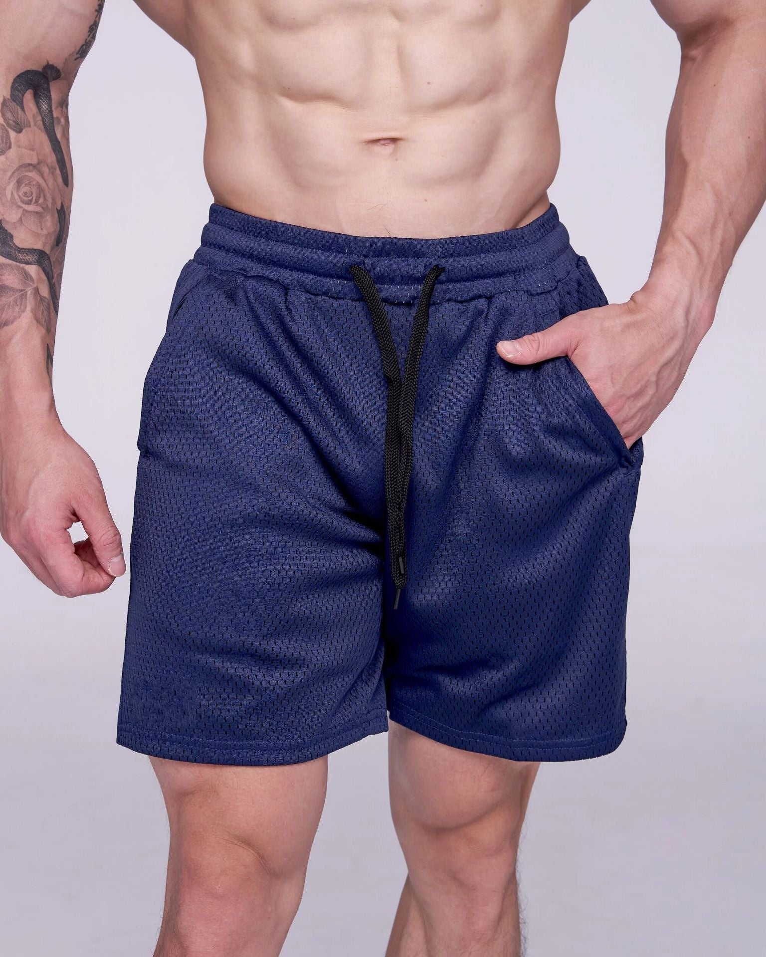 Shorts americanos de verão, shorts de malha, masculinos