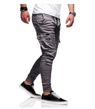 Pantalones casuales de algodón fino de otoño para hombre 