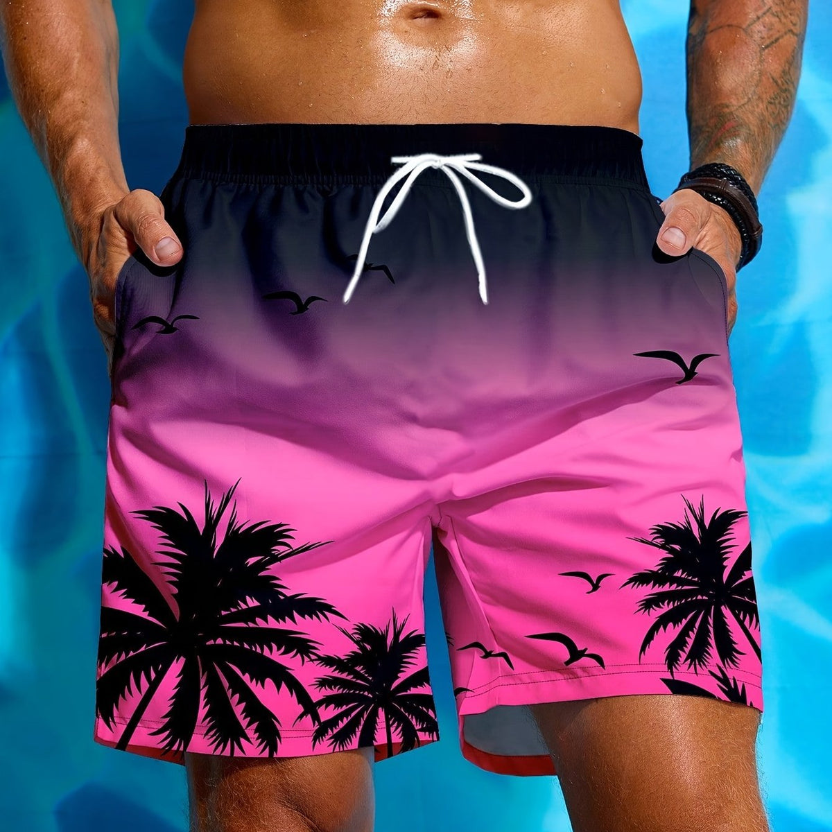 Vacation mode: ON – tropical palm shorts that bring the island vibe wherever you go.