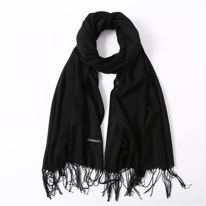 Solid Color Cashmere Scarf